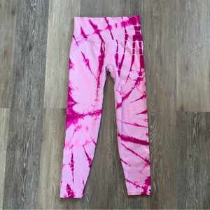 Victoria’s Secret Pink Active pink tie-dye leggings Sz S